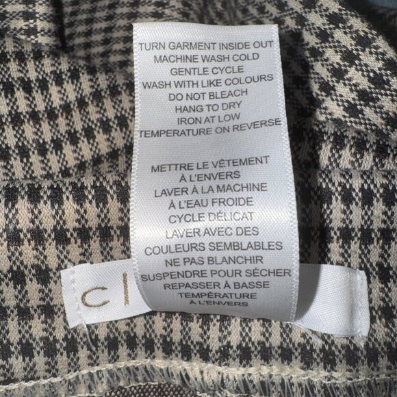 CLEO chino pants houndstooth, large, zipered, faux leather, brown & black - Picture 13 of 13